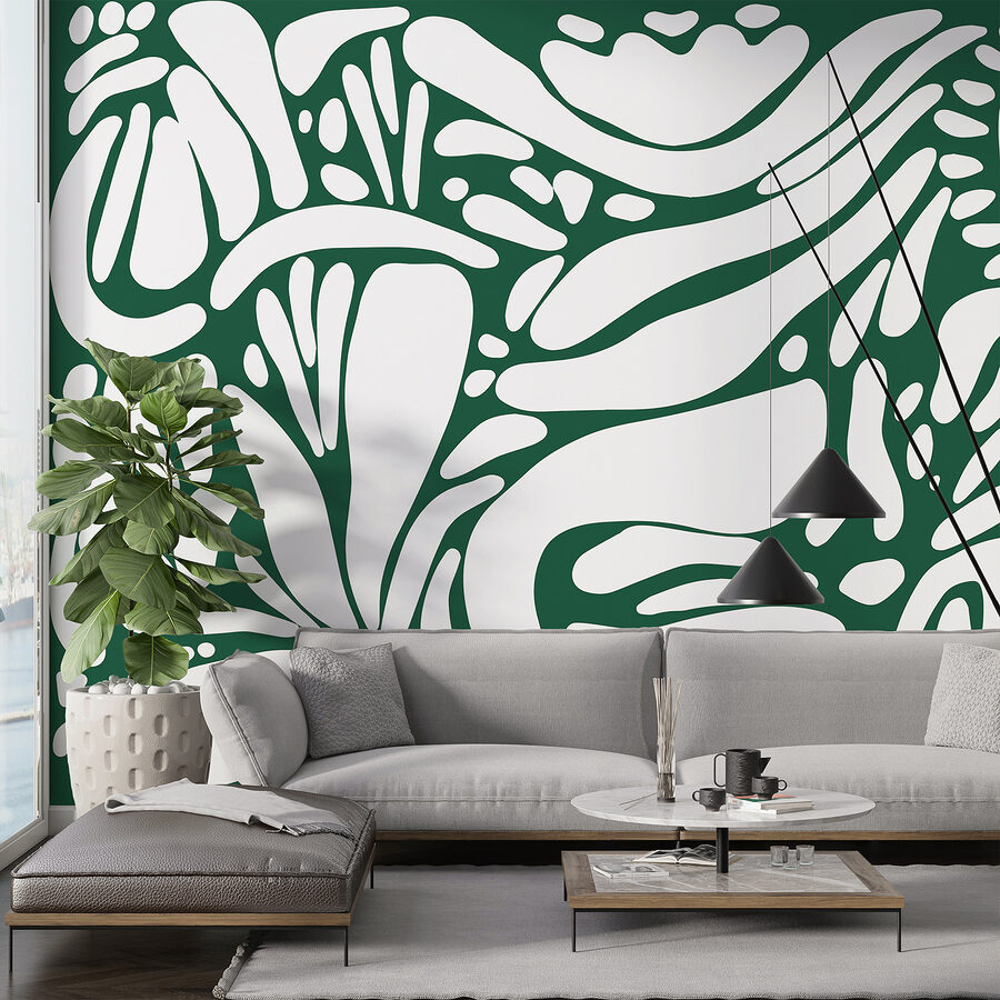 White and green pattern