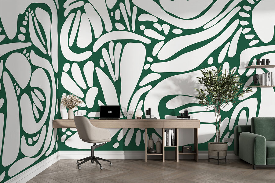 White and green pattern