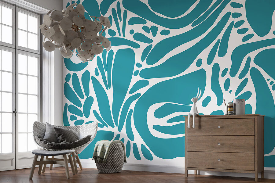 Blue and white pattern