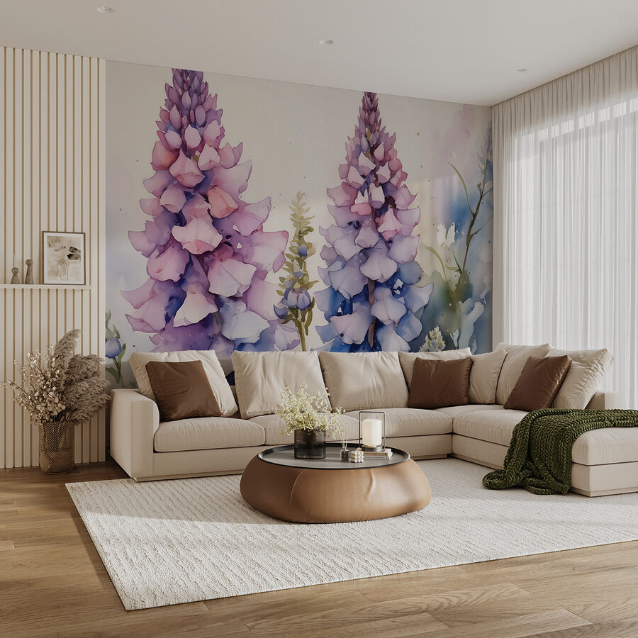 Painting of flowers on a white background Painting of flowers on a white background