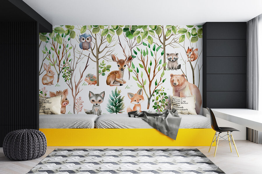 Wall murals Group of animals in the woods - Image 4