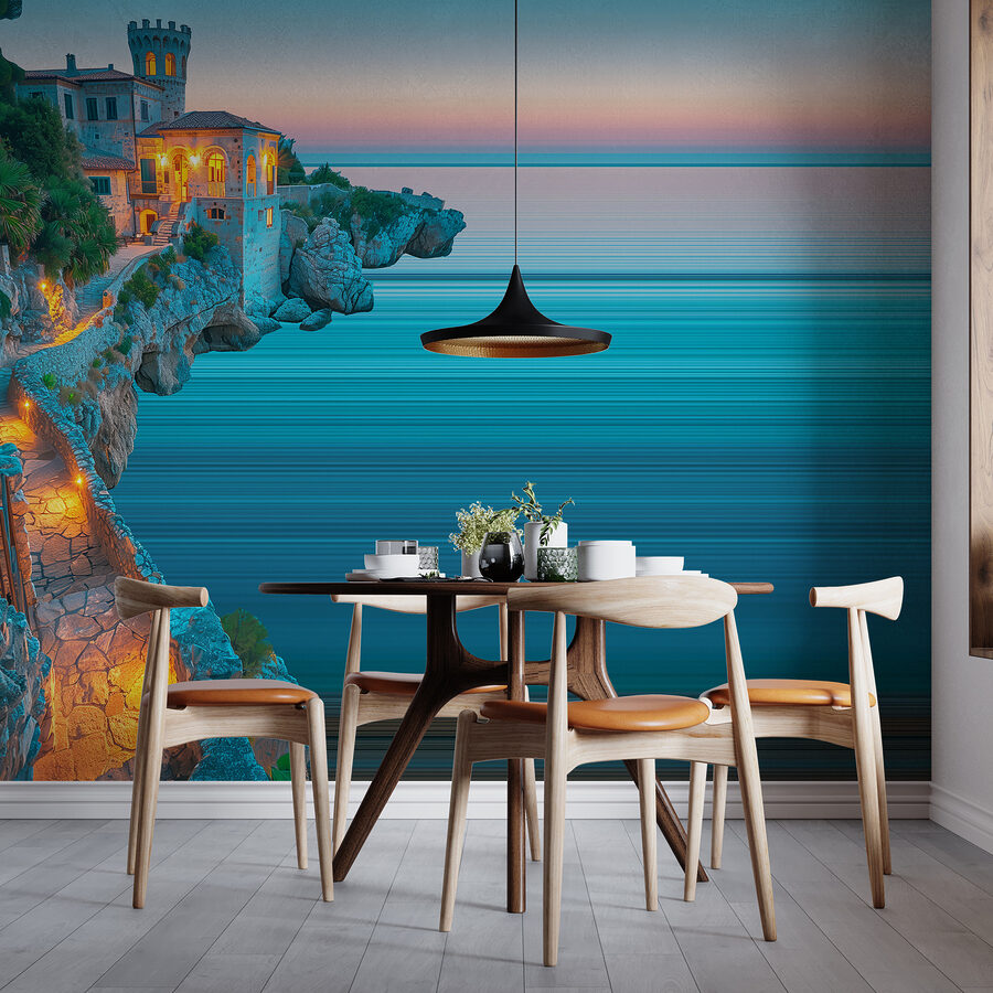 Building on a cliff above water
