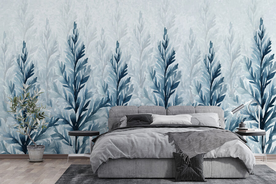 Group of blue leaves