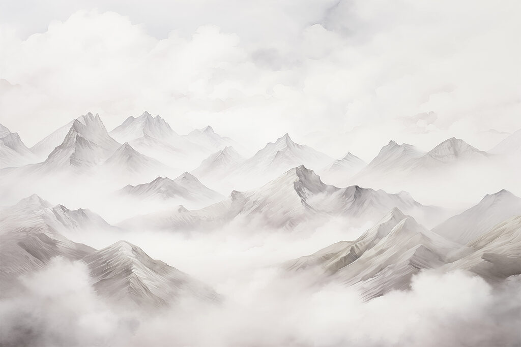 Mountain range with clouds Mountain range with clouds