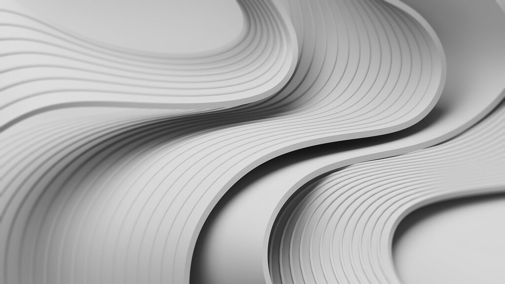 White and grey curved lines White and grey curved lines