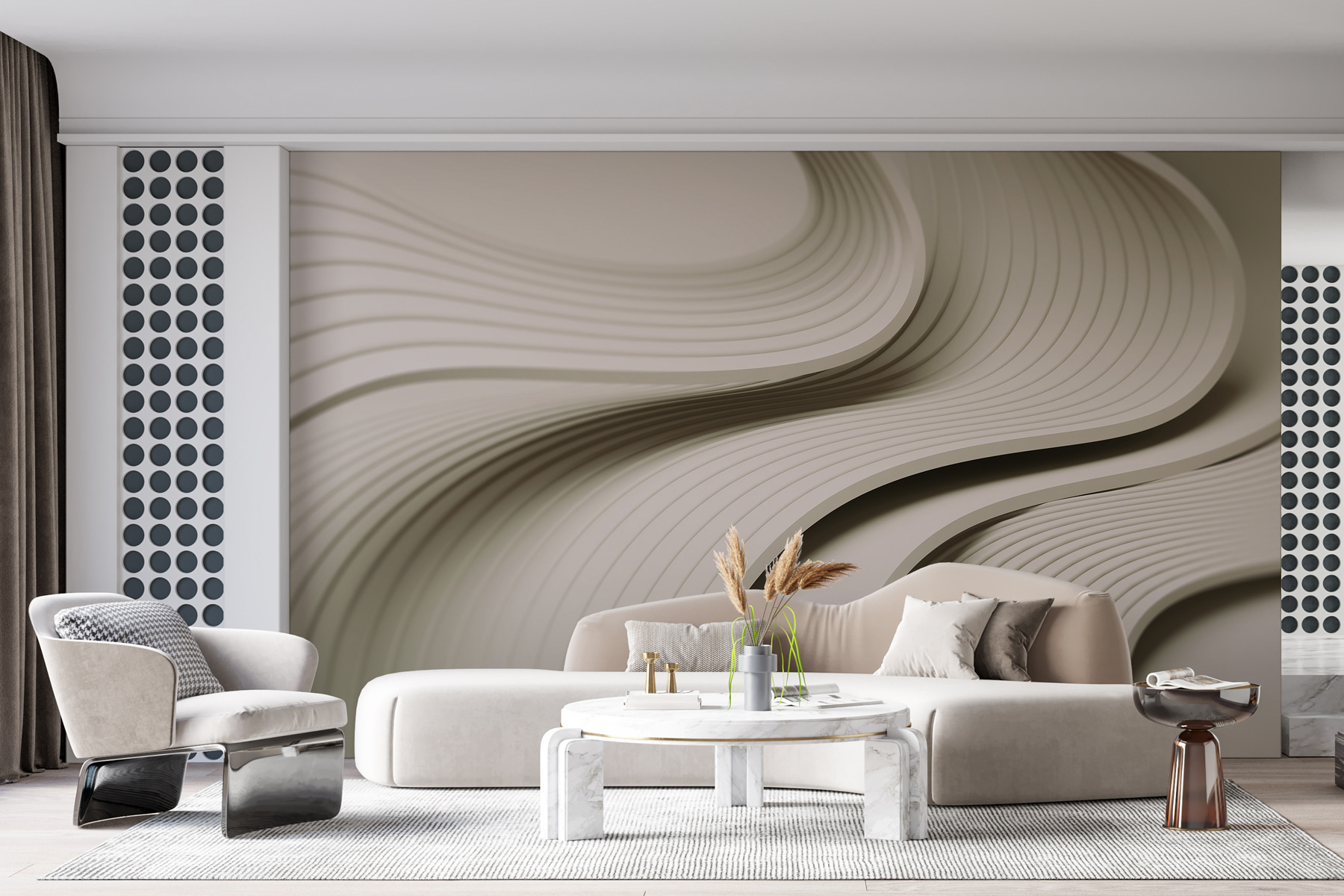 White and grey wavy lines White and grey wavy lines