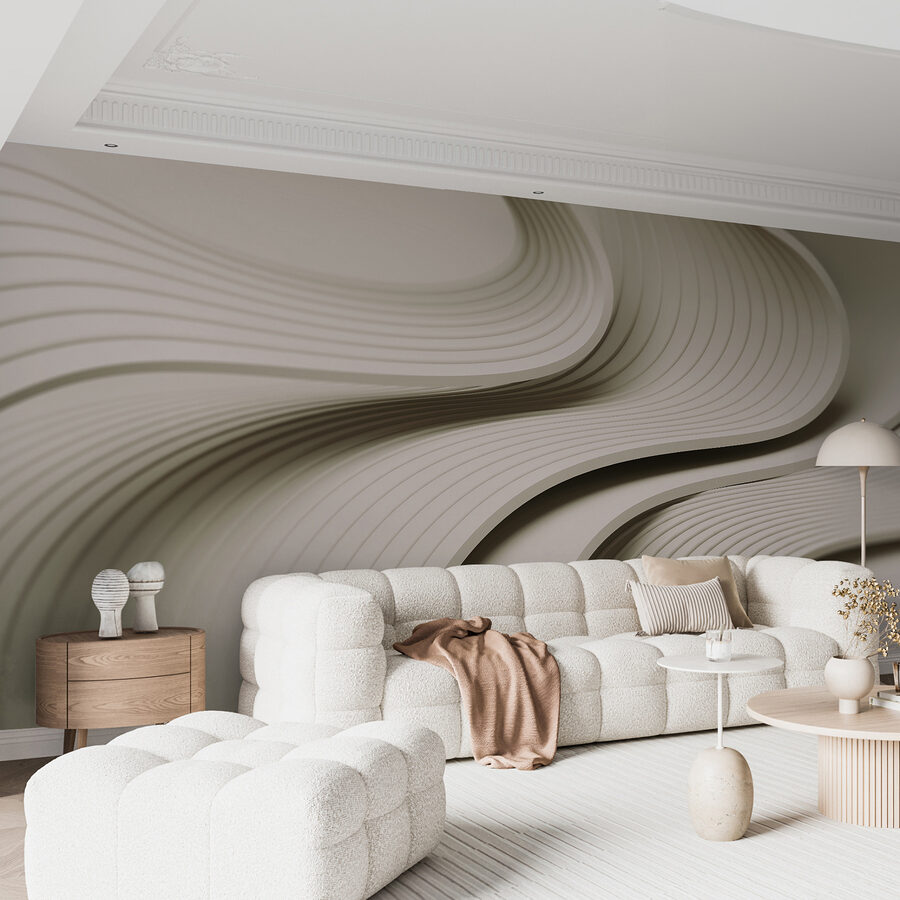 White and grey wavy lines