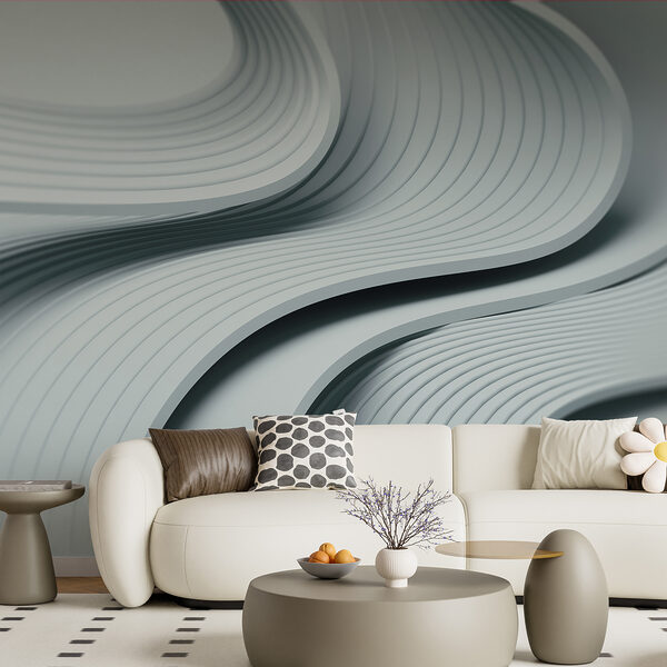 White and grey wavy lines