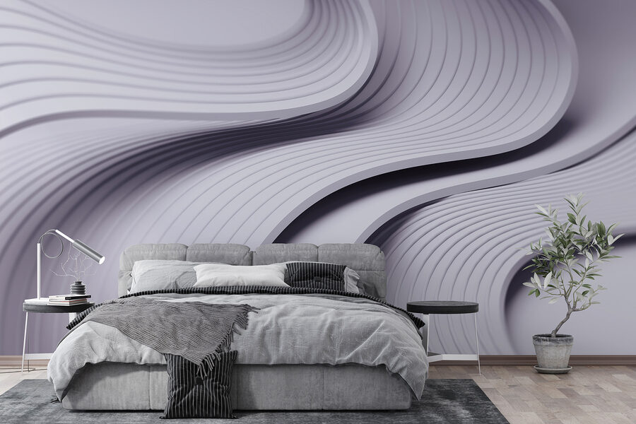 White and grey wavy lines