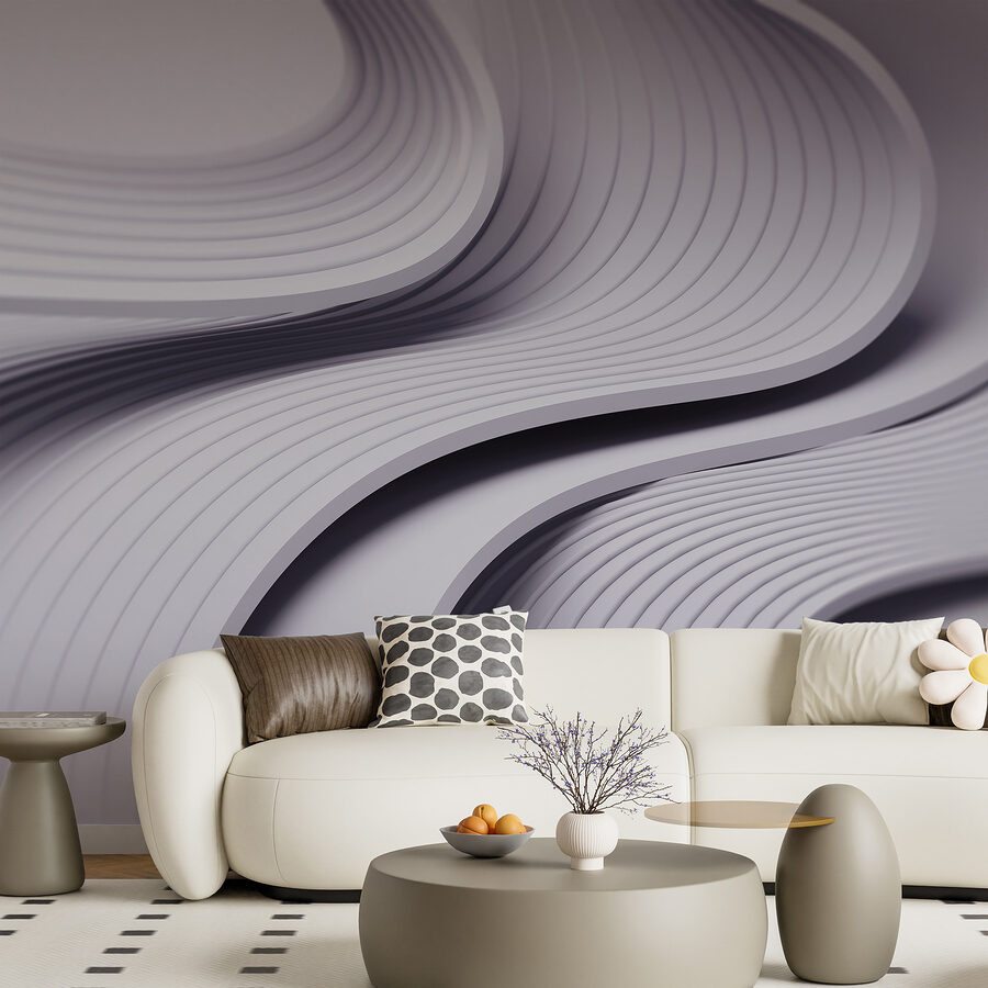 White and grey wavy lines