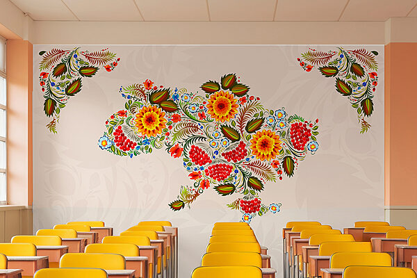 Map of ukraine with flowers Map of ukraine with flowers