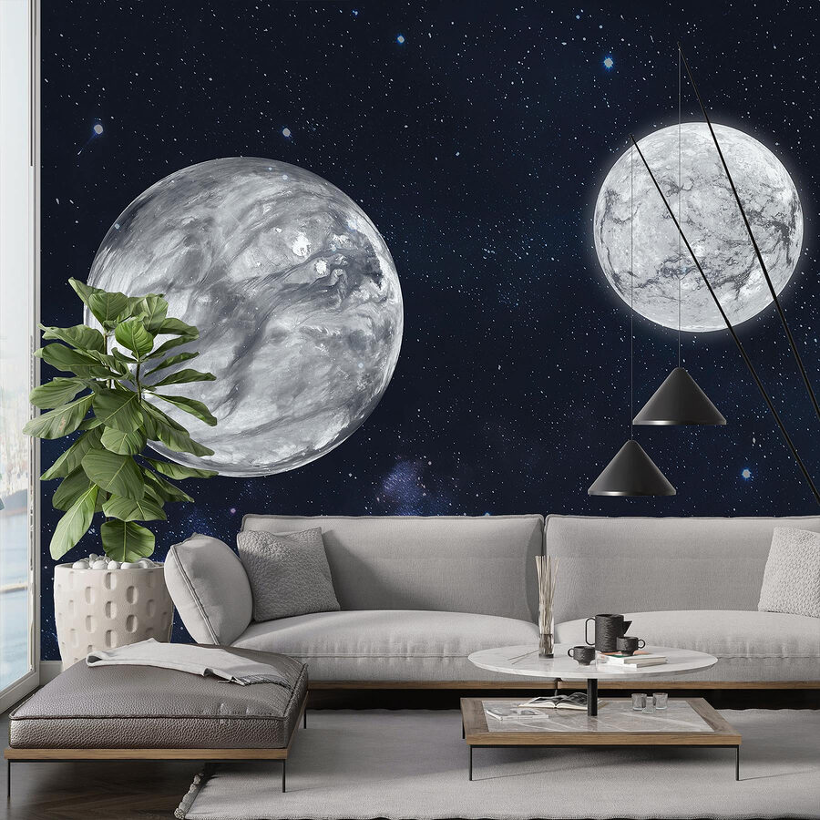 Two planets in space