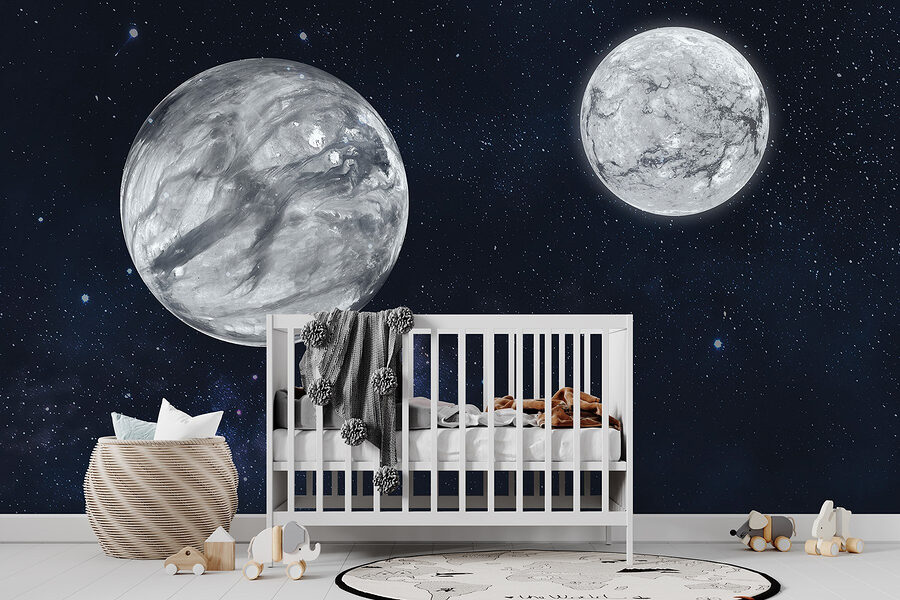 Two planets in space