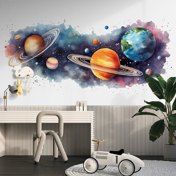 Planets and stars in space Planets and stars in space