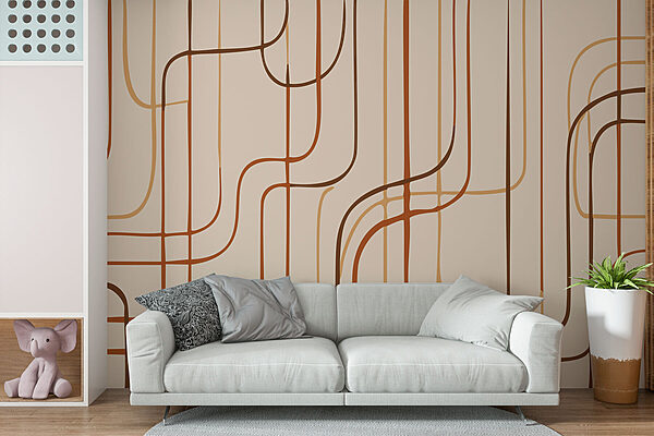 Brown lines on a beige background Brown lines on a beige background