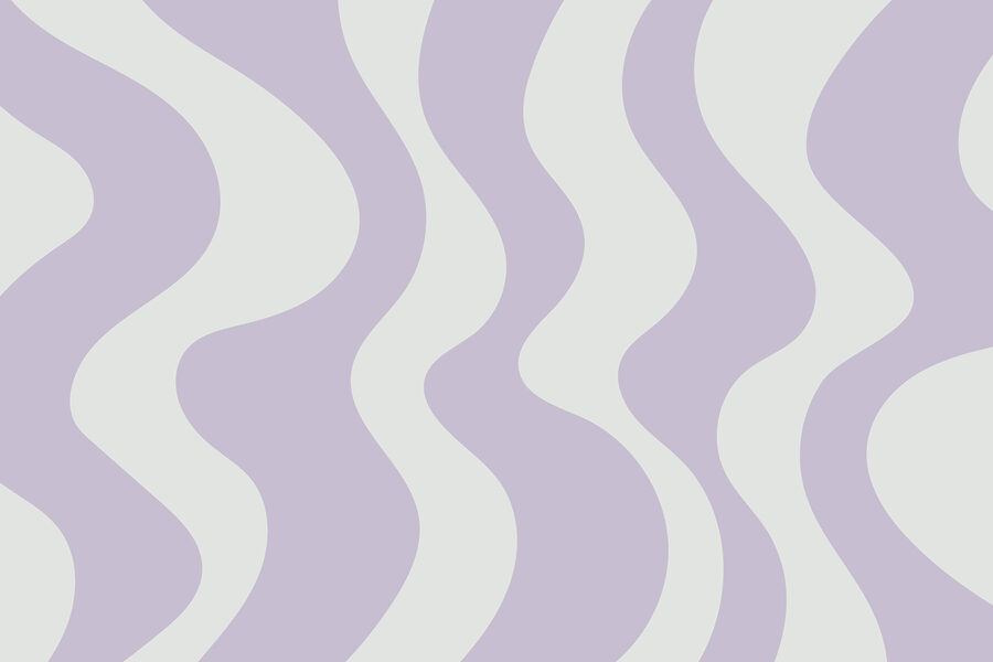 Wall murals Purple and white wavy lines - Image 5