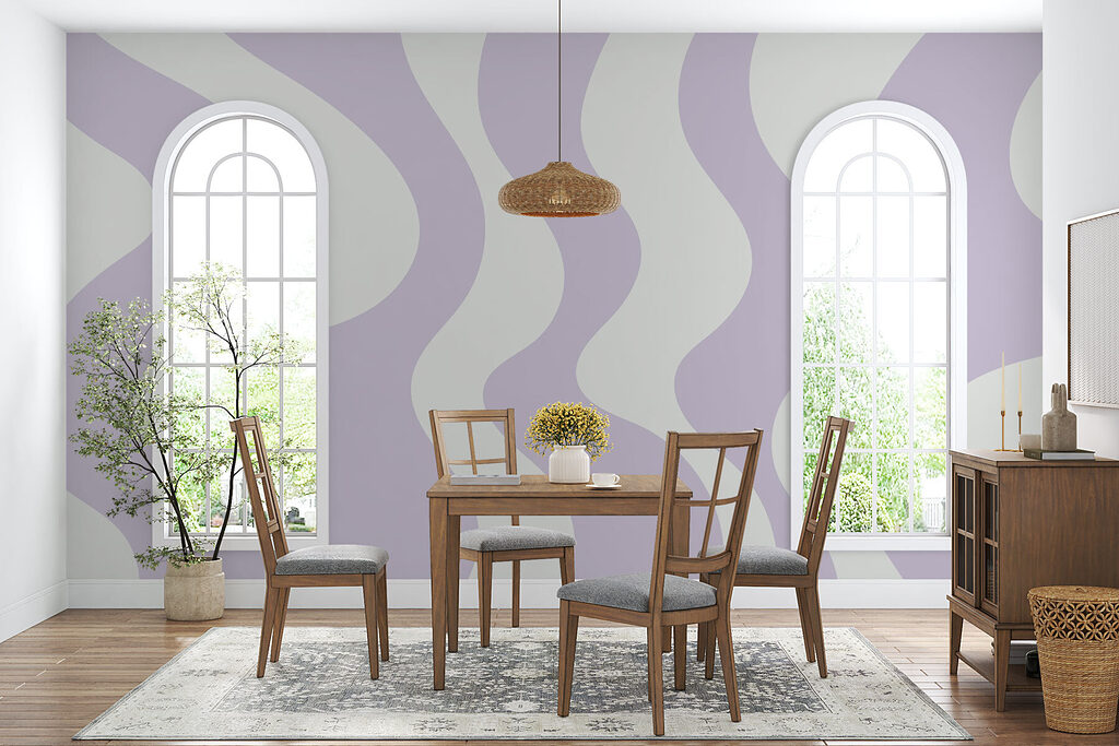 Purple and white wavy lines Purple and white wavy lines