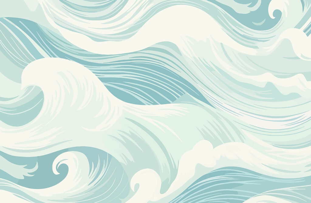Blue and white waves Blue and white waves