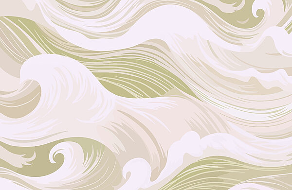 White and green waves White and green waves