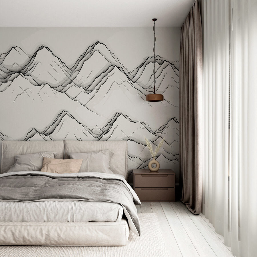 Drawing of mountains