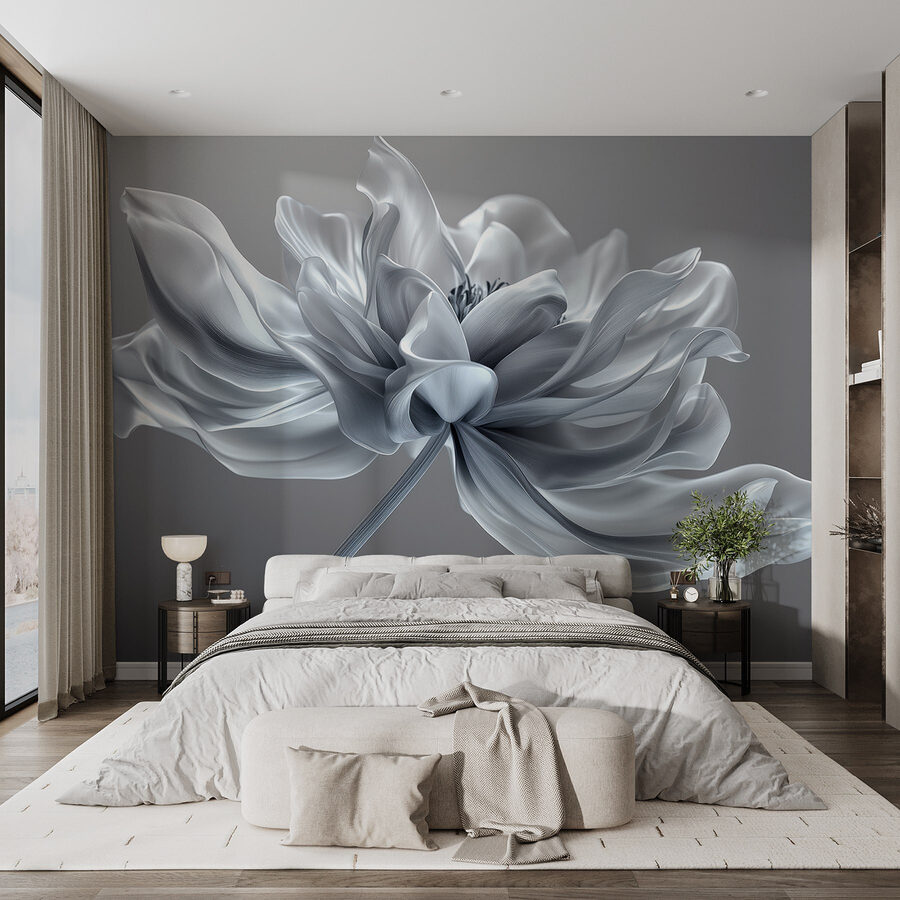 Wall murals White flower with a long stem - Image 2