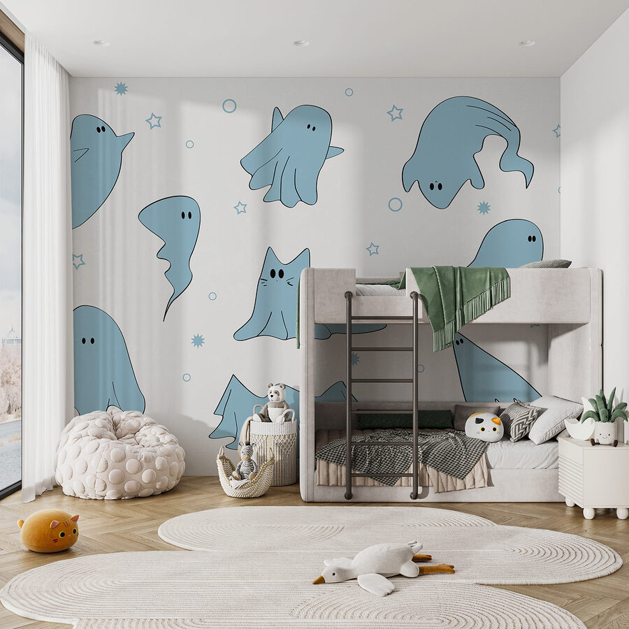 Group of ghosts with different shapes