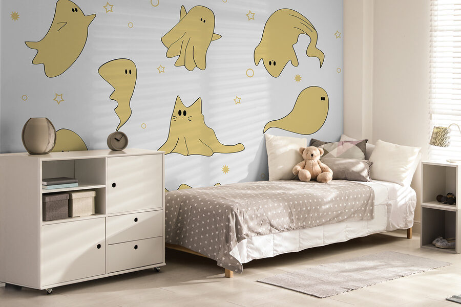 Set of cartoon ghosts Set of cartoon ghosts