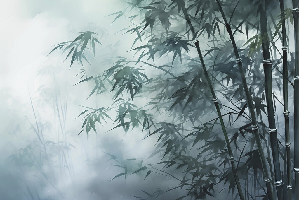 Bamboo trees in the fog Bamboo trees in the fog