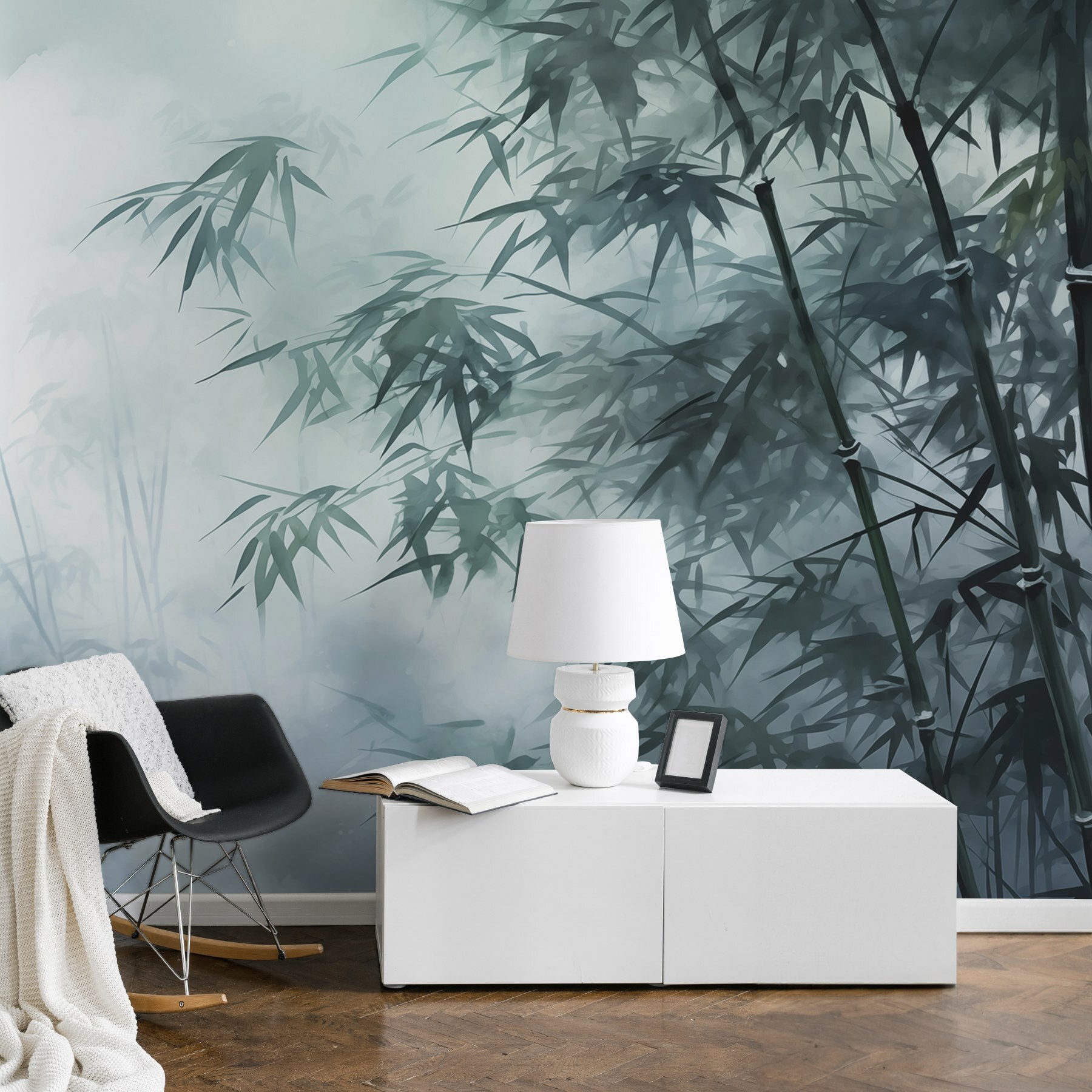 Bamboo trees in the fog Bamboo trees in the fog