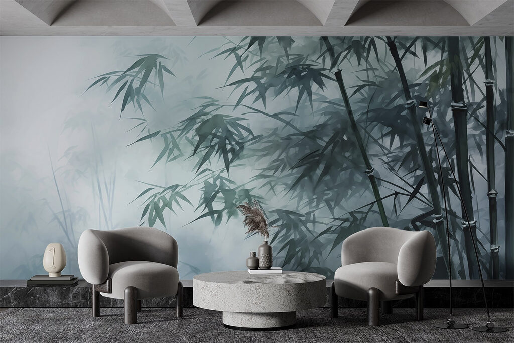 Bamboo trees in the fog Bamboo trees in the fog