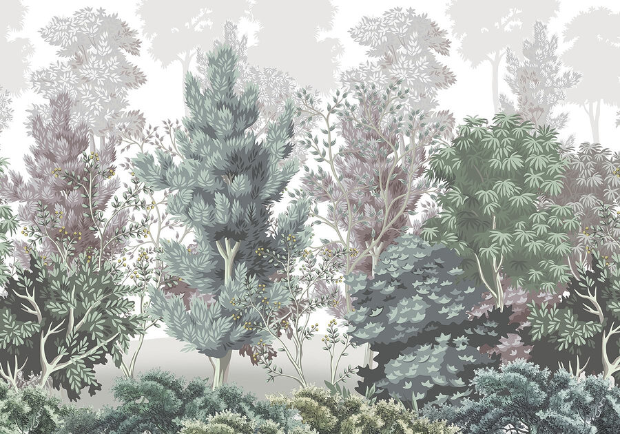 Group of trees and bushes