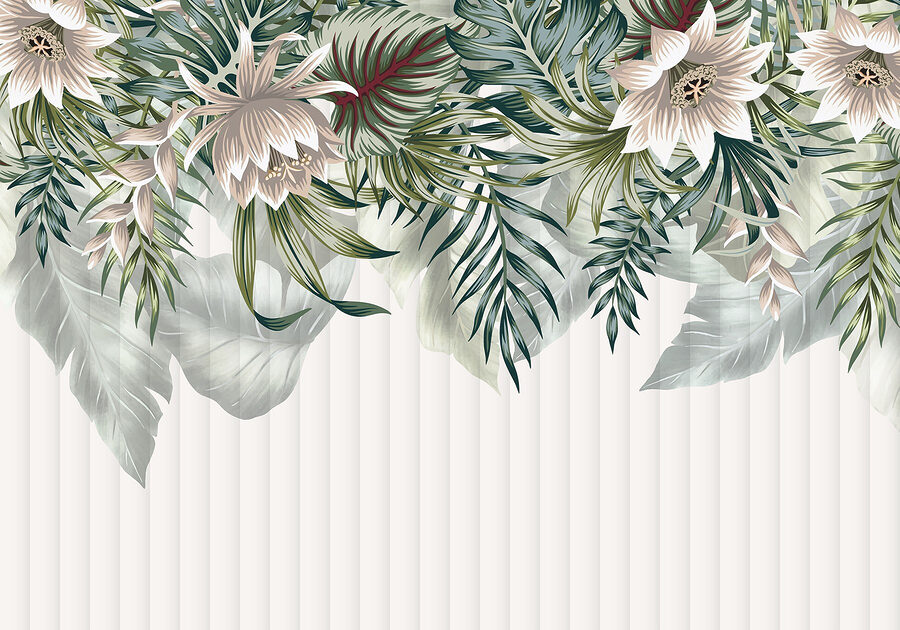 Close up of flowers and leaves