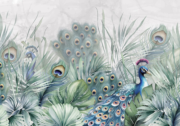 Peacocks and plants Peacocks and plants