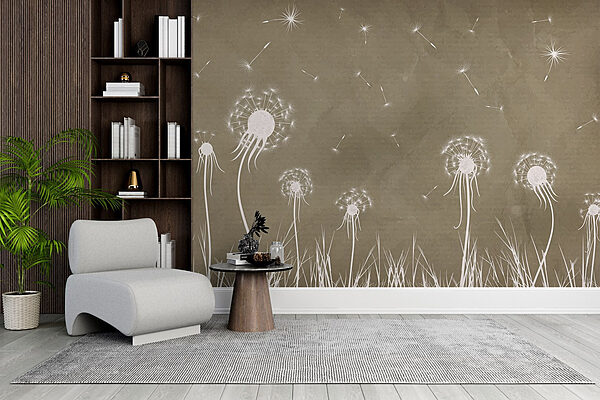 Dandelion flowers and grass Dandelion flowers and grass