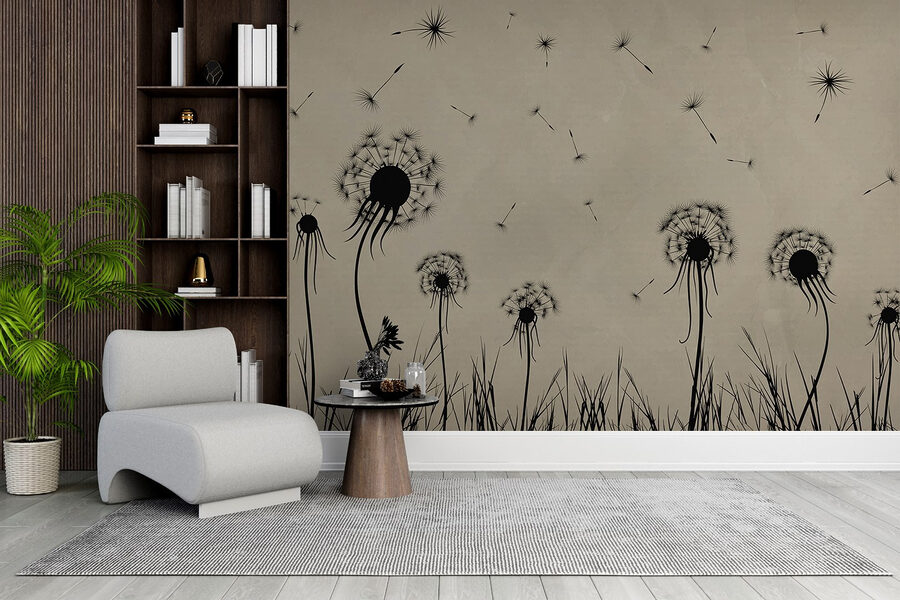 Wall murals Dandelions blowing in the wind - Image 2