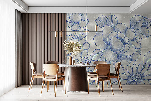 Drawing of flowers and leaves Drawing of flowers and leaves