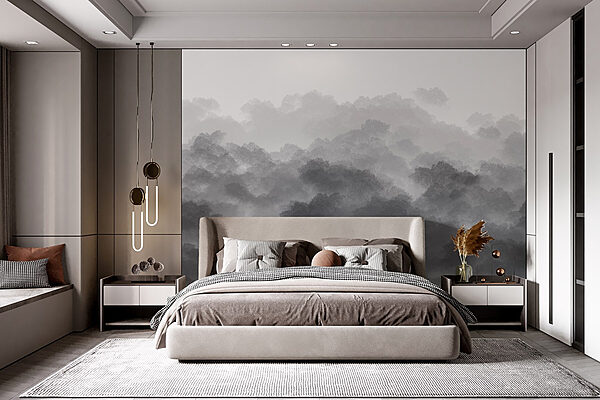 Black and white image of clouds Black and white image of clouds