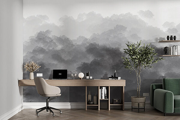 Black and white image of clouds Black and white image of clouds