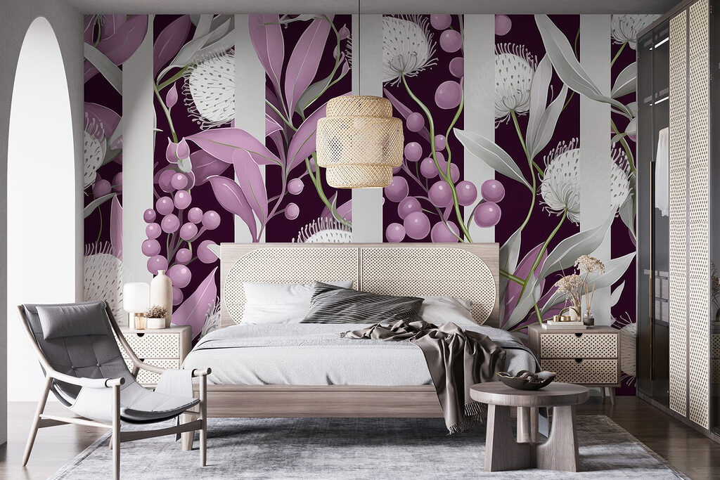 Purple and white floral pattern Purple and white floral pattern