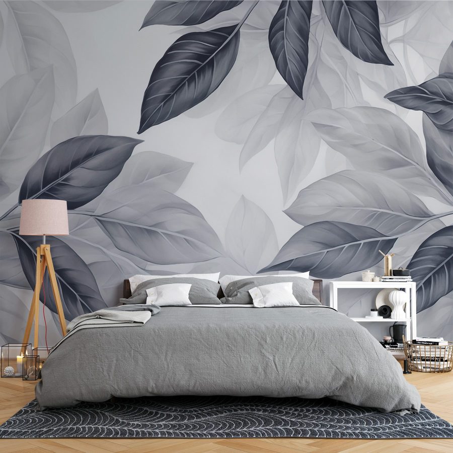 Elegance in Monochrome Leaf Patterns