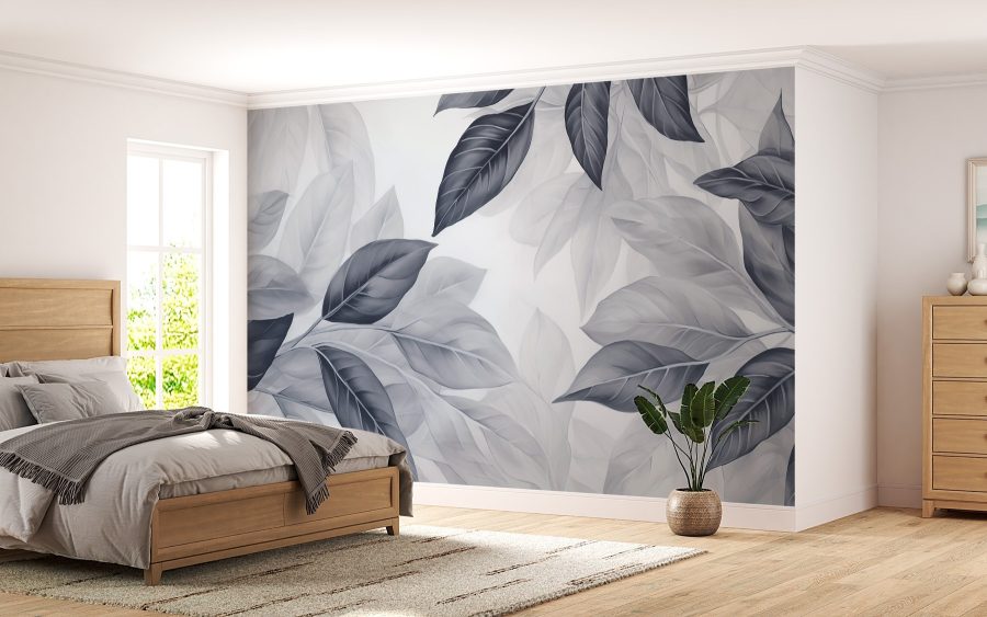 Elegance in Monochrome Leaf Patterns