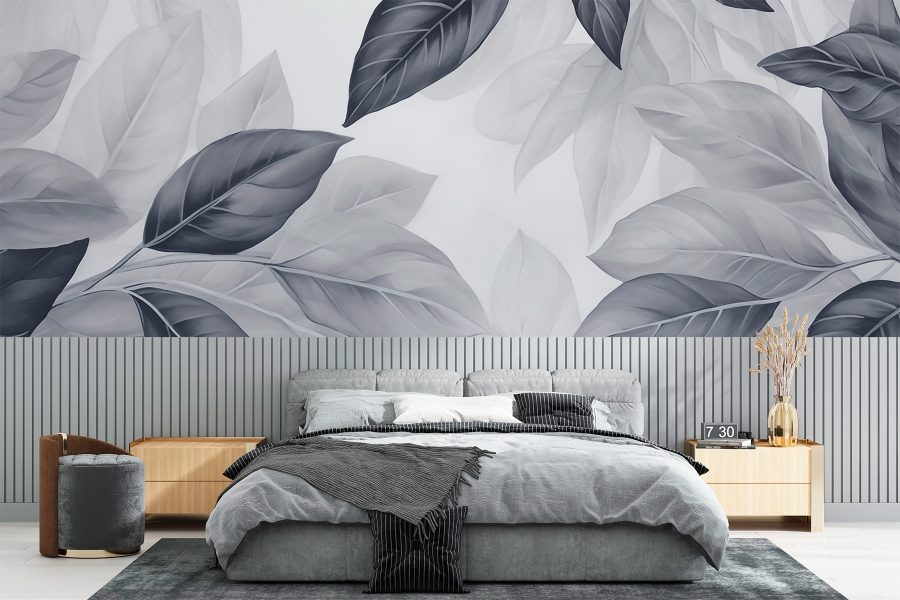 Elegance in Monochrome Leaf Patterns