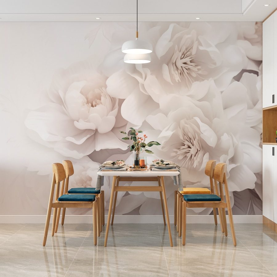 Wall murals Group of white flowers - Image 3