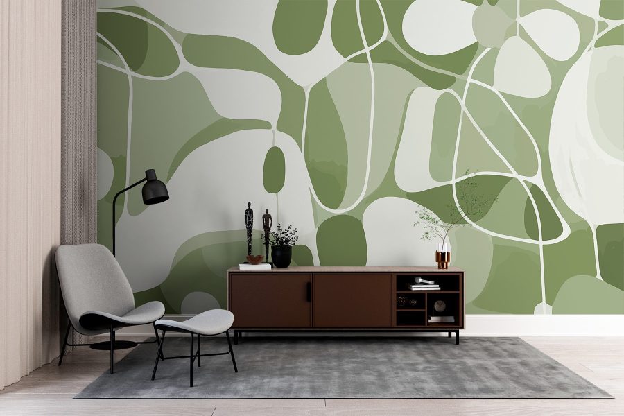 Green and white pattern
