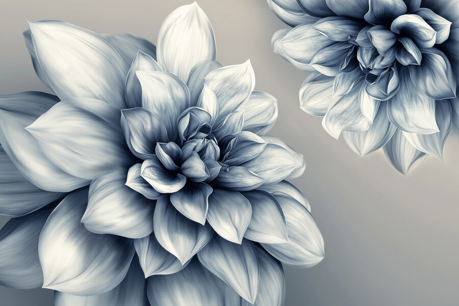 Elegant floral design in monochrome tones