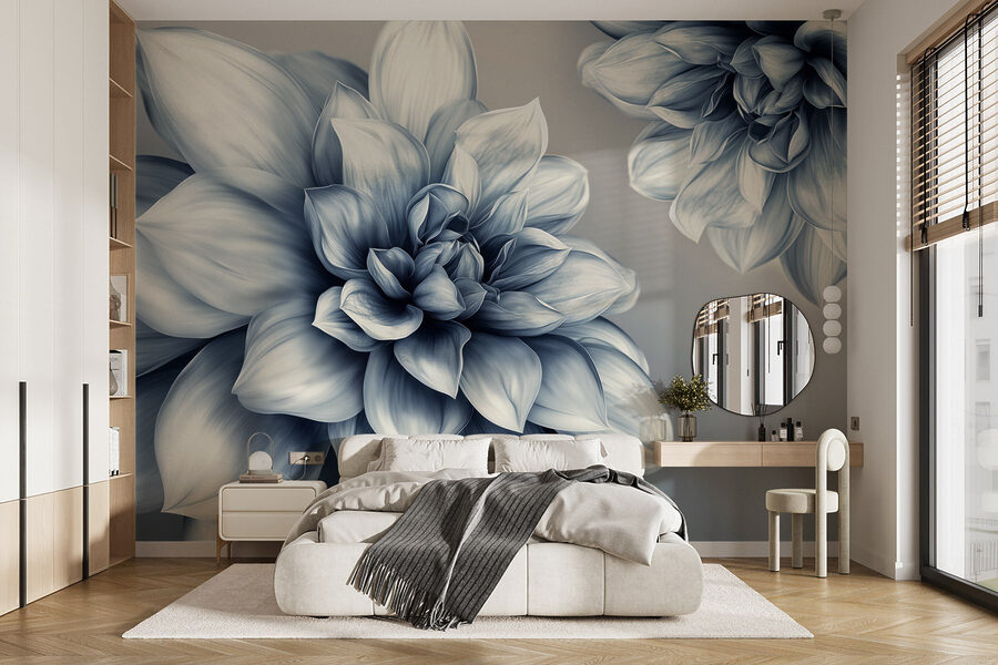 Elegant floral design in monochrome tones