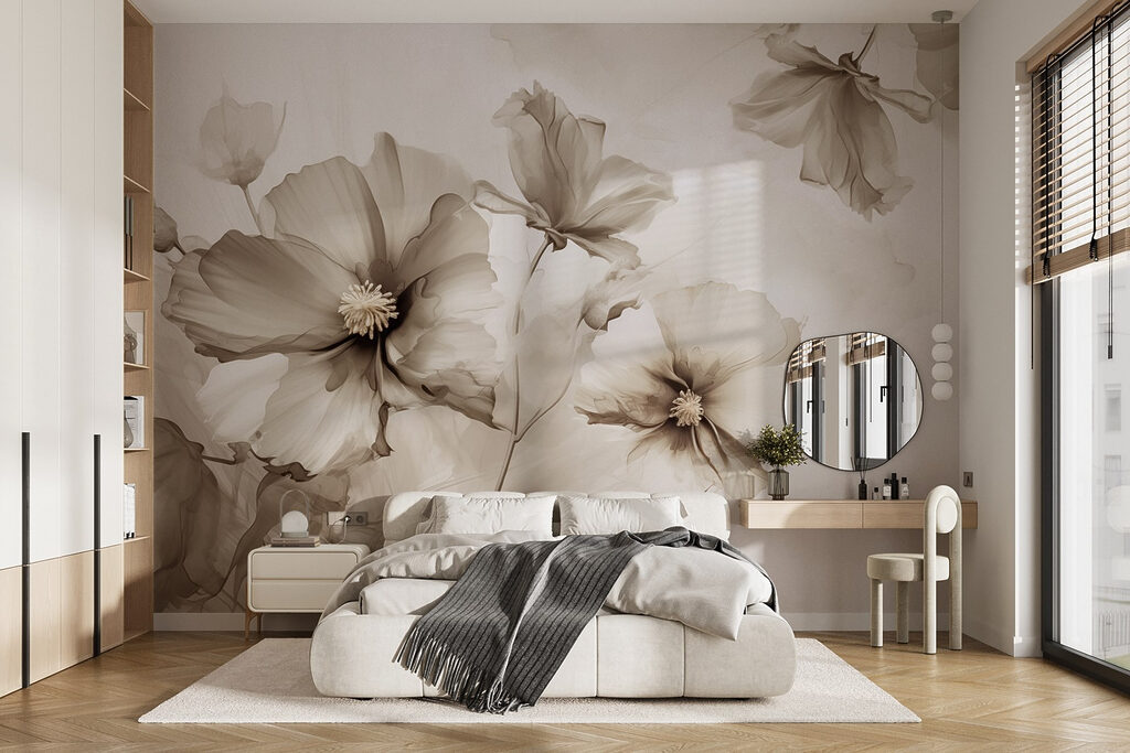 Group of flowers on a white background