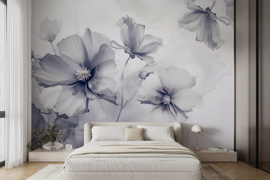 Group of flowers on a white background