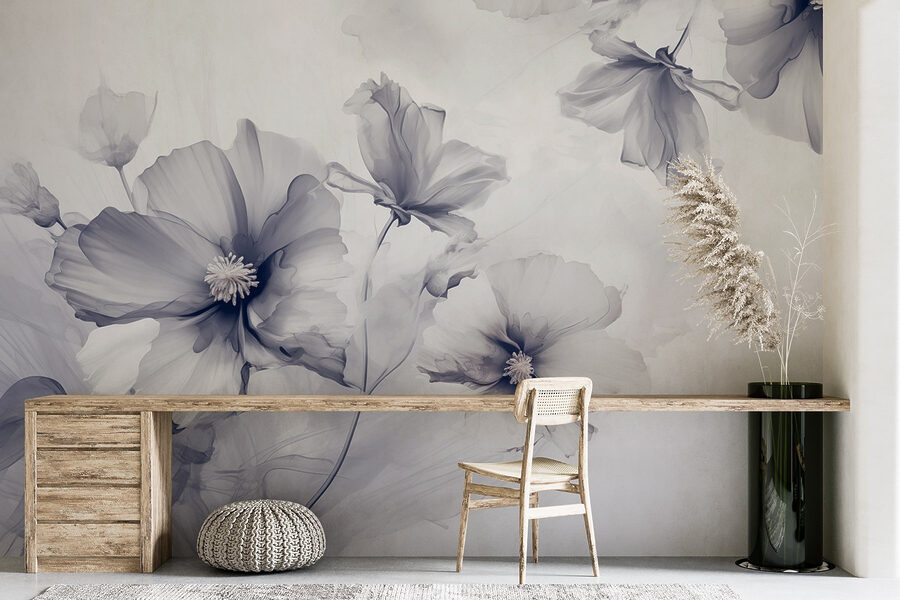 Group of flowers on a white background