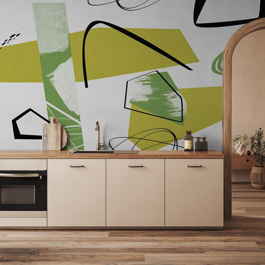 Green and black art